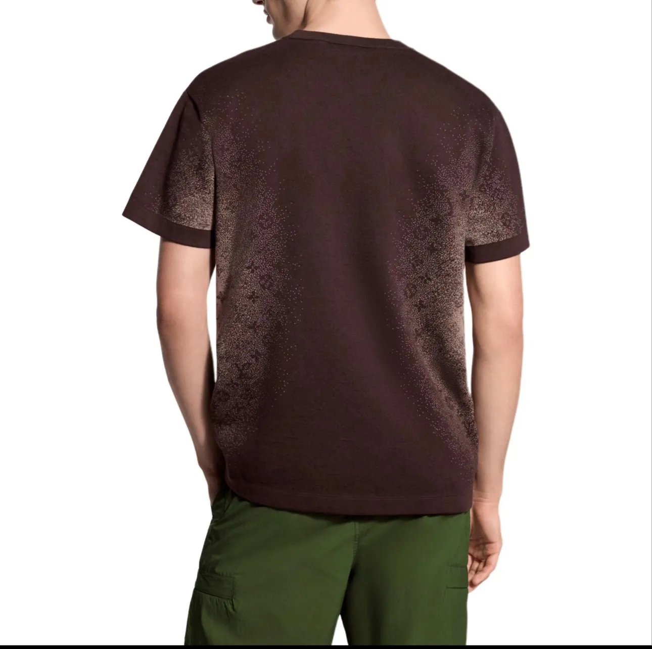 Louis Vuitton/Louis Vuitton 26ss presbyopic gradient jacquard knitted short sleeves